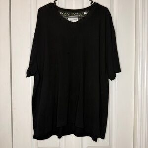 Paper denim & cloth men’s Black V-Neck Oversized T-Shirt 3X